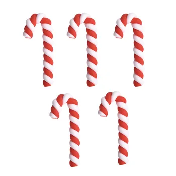 30/60/90pcs Kawaii Dervos Flatback Cabochons Scrapbooking Molio Kalėdų Raudona Balta Candy Cane Amatų Namų Kalėdinė Dekoracija
