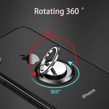 360 Laipsnių Sukimosi Piršto Žiedą Mobiliojo Telefono Išmaniojo telefono Stovas Laikiklis Mount Support Automobilių Magnetinio iPhone Samsung 