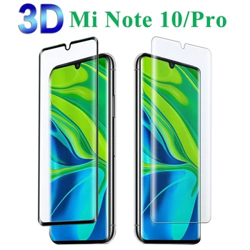 3D Lenktas Grūdintas Stiklas Apie Xiaomi 10 Pastaba Pro Ksiomi Not10 10Pro Screen Protector, Šarvuotos Xiomi Mi Ne Note10pro Apsaugos