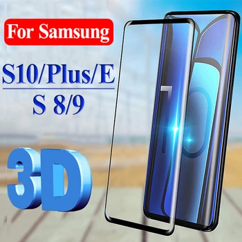 3D samsung galaxy s10 stiklo s9 s20 plius s21 ultra apsaugos grūdintas s10e s8 plius s9plus screen protector, plėvelės raštas 9h