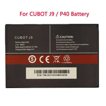 4200mAh Už Cubot J9 Baterija Batterij Mobilųjį Telefoną, Aukštos Kokybės Pakaitinis Batteria Batterie Už Cubot P40 AUCC