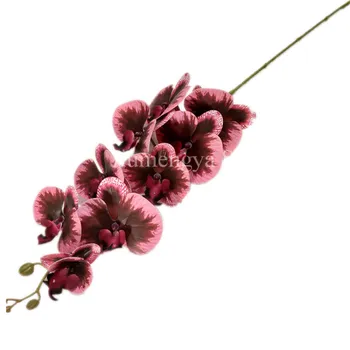 5vnt Latekso Drugelių Orchidėja Ilgas Stiebas 3D Spausdinimo Dirbtiniais 9 Vadovai Nekilnojamojo Touch Phalaenopsis Orchidėjos 33 Spalvų Dirbtinių Gėlių