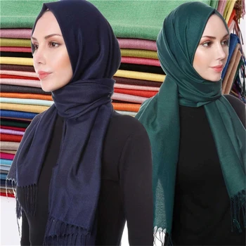 70*200cm vasarą moterys hijab šalikas plonos skaros apsiaustas lady kieta moteris hijab stoles ilgai kašmyras pashmina foulard skarų