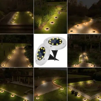 8 LED Saulės žemės šviesos Kiemo vejos palaidotas LED žibintai, Terasa, Sodas žibintai lauko Landšafto apšvietimo