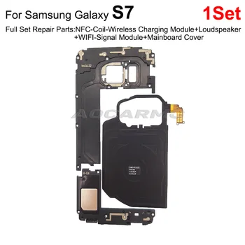Aocarmo 1Set Samsung Galaxy S7 Krašto Belaidžio Įkrovimo Ritė NFC Modulio Garsiakalbis Signalo Antena Flex Kabelis Pakeitimo Dalis
