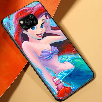 Arielis Mermaid princesė Už Xiaomi Poco X3 NFC M2 X2 F2 F3 C3 M3 F1 Pro Mi Žaisti Sumaišykite 3 A3 A2 A1 6 Lite Minkštas Telefono dėklas
