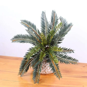 Atogrąžų Augalai, Dirbtinės Palmių Plastiko Palmių Lapų, Žaliosios Monstera Netikrą Kokoso Leafs 