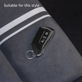 Automobilių Keyless Nuotolinio Klavišą Atveju, Smart Klavišą Dangtelis Sėdynės Keychain Raktas Fob Dangtelis VW Golf 8 MK8 2020 2021 Priedai