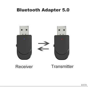 Bluetooth 5.0 Garso Imtuvas, Siųstuvas 3.5 Jack AUX USB Muzikos Belaidžio ryšio Adapteris, Mikrofonas laisvų Rankų Skambučių Automobilių TV, PC, Ausines