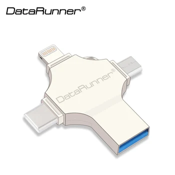 DataRunner 128 GB USB Flash Drive, OTG 4 in 1 
