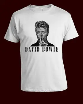 David Bowie Plakatas Shhh ! Roko Vyrų Atspausdintas T-Shirt 2019 Unisex Tees