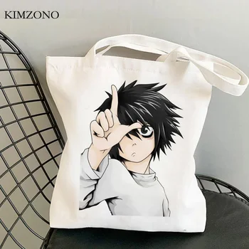 Death Note, pirkinių krepšys, rankinė, perdirbti shopper bag pirkinių krepšys audinys net maišeliu cabas bag cabas