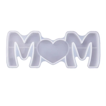 Didelės Mamos Meilės Laišką Pakabukas Dervos Pelėsių Mother 's Day Meilės Ženklas, Žodis, Pelėsių Silikono Formos Epoksidinės Dervos Formų Amatų Įrankis