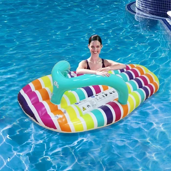 Flip Flop Dryžuotas Maudymosi Žiedas Pripučiamos Pagalvėlės Šlepetė Vandens Įranga Šnipštas Baseinas Plaukti Suaugusiųjų Važinėti Vandens Žaislas