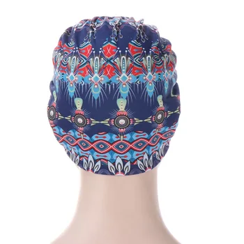 Gėlių Naktį Bžūp Gėlių Spausdinti Musulmonų Variklio Dangčio Skrybėlę Etninės Stiliaus Minkštas Hijab Galvos Dangtelis, Miego Skrybėlę Headwrap Turbaną Skrybėlę, Skarą 2020 M.
