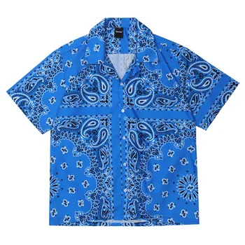 Harajuku Negabaritinių Anakardžių Gėlių Spausdinti Marškinėliai Palaidinė Vyrams trumpomis Rankovėmis marškinėliai 2021Summer Havajų Atostogų Beach Top Unisex HipHop