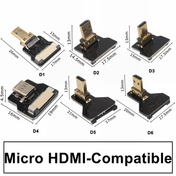HDMI-suderinama,FPV Juostelės Kabelis 90 Laipsnių Micro /Mini HDMI suderinamus Su Standartinio PCB Jungtys, 20pin