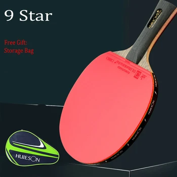 Huieson 9 Star, Stalo Teniso Raketės Anglies Pluošto Dvigubo Veido Gumos Profesionalus Galingas Stalo Tenisas Bat Mokymo Konkurencijos