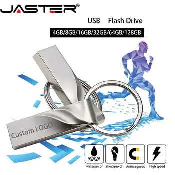 JASTER LOGOTIPĄ USB 2.0 metalo banga švilpukas modelis usb flash drive 4GB 8GB 16GB 32GB 64GB 128GB pendrive (virš 10VNT nemokama LOGO)