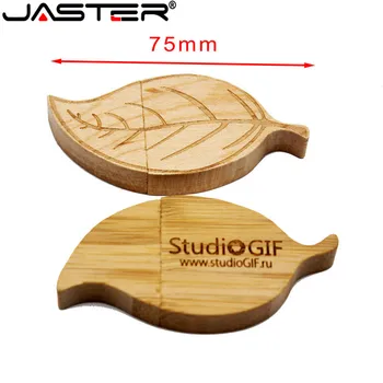 JASTER USB 2.0 Natūralaus medžio, aukso lapų usb 