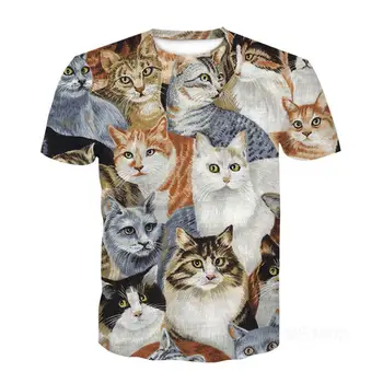 Katė Ragdoll trumpomis Rankovėmis T -Shirt Pusė Rankovės 3d Atspausdintas T -Shirt Viršūnes Vyrų, Moterų, Vaikų, Augintinių, T -Shirt Azijos Dydis 6xl