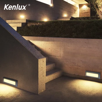 Kenlux Led laiptų šviesos žingsnis žibintai 6W SMD 225*80mm Paviršiaus Aliuminio sumontuoti lauko vandeniui Įterptųjų laiptai Led Sienos lempos
