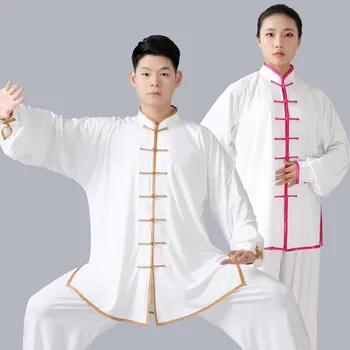 Kinijos Kung Fu Wushu Drabužius Tradicinę Kinų Vyrų Drabužiai Kungfu Uniformas Sparno ChunTaichi veiklos drabužiai