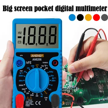 Kišeninis Skaitmeninis Multimetras LCD Apšvietimas Nešiojamų AC/DC Ammeter Voltmeter Ohm Įtampos Testeris, Matuoklis Matavimo Multimetro
