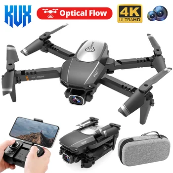 KUX Mini Drone 4K Profesional HD Dual Camera Orlaivių Oro Slėgio Aukščio Laikyti Sulankstomas Quadcopter Su Kamera RC Plokštumos, Žaislai