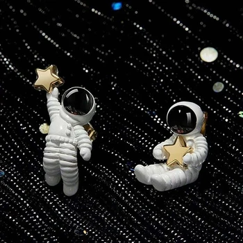 Kūrybos Asimetrinė Pentagram Sutartis Auskarai Mados Ponios Auskarai Erdvėje Astronautai Auskarai Moterims, Papuošalai O5P166