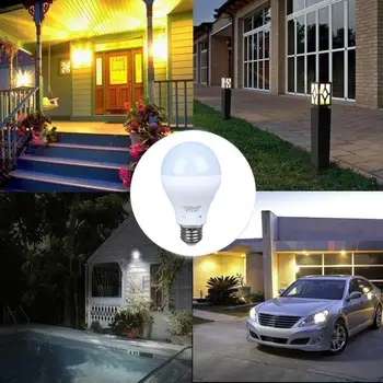 LED Jutiklis Lemputė E27 5W 9W 7W 12W Smart Lempos Lemputė AC85V-265V Dieną Naktį Šviesos Auto On/Off Laiptų Koridoriuje Kelias