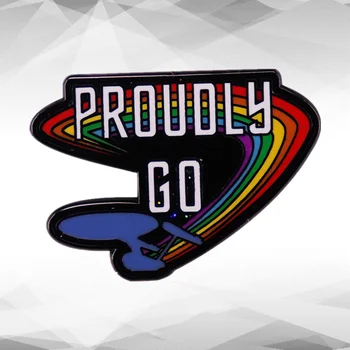 LGBTQ Gėjų Trekkie didžiuotis emalio pin Star Trek Genų Roddenberry Puiki Dovana TOS ir TNG Gerbėjai sagė ženklelis