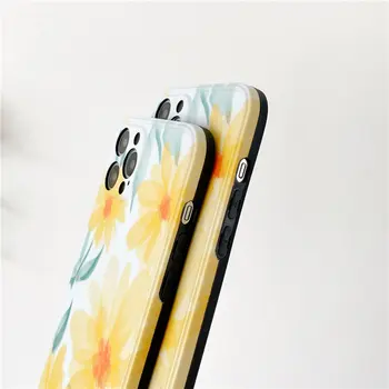 Mados gėlių telefono dėklas Skirtas iphone 11Pro 12 Pro Max XR X XS Max 7 8 Plus SE 2020 Minkšto Silikono Bamperis atsparus smūgiams Galinį Dangtelį