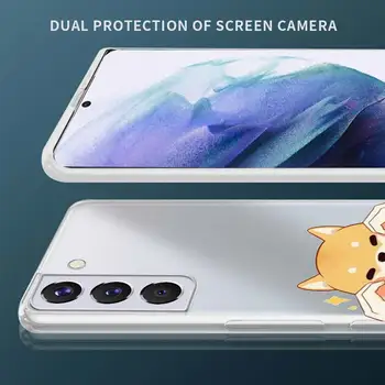 Mielas Animacinių filmų Corgi Telefono dėklas Samsung Galaxy S20 FE S9 S10 Plius S21 Ultra S8, S7 Krašto Prabanga Silikono Matinis Dangtelis