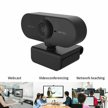 Mini HD1080P Kamera, Kompiuteris PC WebCamera su USB Kištukas, Built-in Mikrofono-Live Transliacijos Vaizdo skambučius Konferencijos Darbą