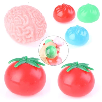 Modeliavimo Vaisių, Pomidorų Virtos Smegenų Bun Formos Pomidorų Vandens Kamuolys Žaislai Įtempių Susispausti Streso Atsarginiais Žaislas Vaikams Dovanų