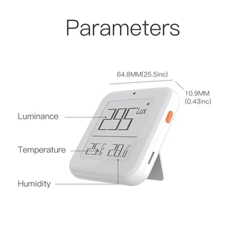 Moes Smart Zigbee Ryškumas Termometras, Realaus laiko Šviesai Jautrios Temperatūros ir Drėgmės Jutiklis su Tuya Smart App