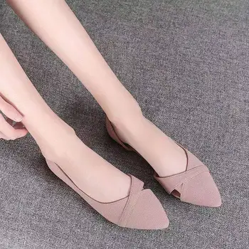 Moterų batai 2021 naują pavasario Joker internete celebrity vienas pedalas pupelių batai kaušų seklių butas smailianosiai batai moterims