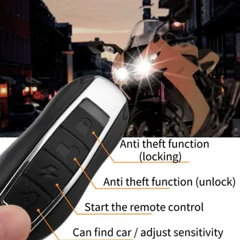 Motociklo Anti-theft Alarm Universalus Priedai Nuotolinis Valdymas Variklio Vieną mygtuką Pradėti, į Vieną pusę Anti-theft