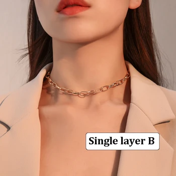 Multi-layer Chain Necklace For Women Metal Snake chain Choker Necklace Fashion Party Jewelry Gift