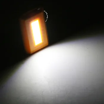 Naujas Stačiakampio Led Keychain Žibintuvėlis Spalvinga Mini Lanterna COB Led Žibintuvėlis Daugiafunkcį Situacijų paketų prižiūrėtojų raktinę Lempos