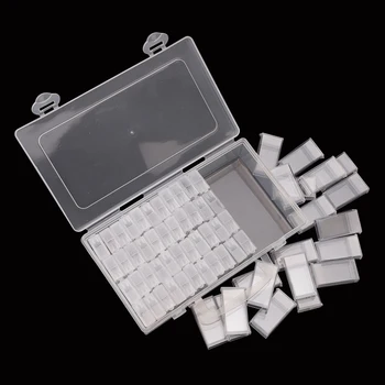 Nauji Plastikiniai Diamond Tapyba Priedai 64pcs Butelių, Konteinerių Saugojimo Dėžutė Diamant Tapybos Turėtojas įrankiai volelis Daimond Dėžutę