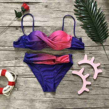 Neon Bikini Bikini 2021 Moterų Maudymosi Kostiumėliai Paplūdimio Nuolydis Spausdinimo 2 Vnt Bikini Maudymosi Kostiumėlį, Maudymosi Kostiumą, Biquinis Feminino