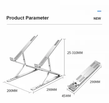 Nešiojamų Aliuminio Nešiojamas Stovas Dvigubo Sluoksnio Aukštis Reguliuojamas Aušinimo Turėtojas, Sulankstomas Macbook 