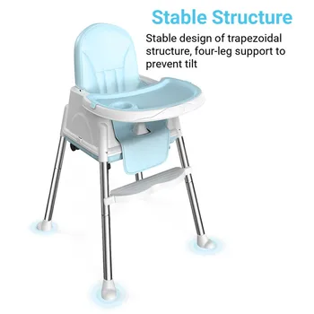 Nešiojamų Bamblys Kūdikį Krūtimi Kėdė Aukšta Kėdutė, Valgomasis Kėdė Su Reguliuojamu Aukštis Daugiafunkcinis DiningChair Už 0-6 Metų Amžiaus