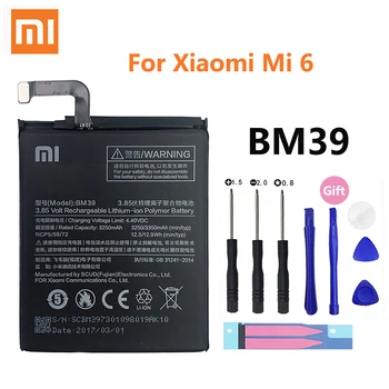 Originalus Xiao mi BM39 3350mAh Baterija Xiaomi 6 Mi6 M6 Aukštos Kokybės Telefoną, Baterijos Pakeitimas