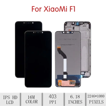 Originalą Xiaomi Pocophone F1 LCD Jutiklinis Ekranas skaitmeninis keitiklis Asamblėjos Xiaomi Poco F1 Ekranas su Rėmo Pakeitimo M1805E10A
