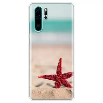 Paplūdimys vasaros Minkštas Silikoninis Telefono dėklas, Skirtas Huawei Honor 10 9 20 Lite Y5 Y6 Y7 Y9 2019 8X 9X 8S 8A 7X 7A Pro 10i20i Padengti CoqueSof