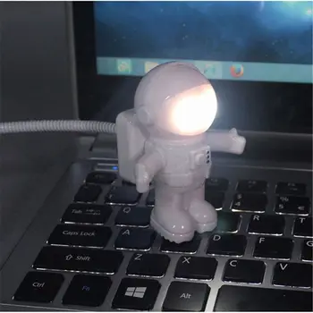 PELĖSIŲ Kūrybos Astronautas Astronautas LED Lanksti USB Šviesos Naktį Šviesos Vaikams Žaislas Nešiojamas KOMPIUTERIS Notebook