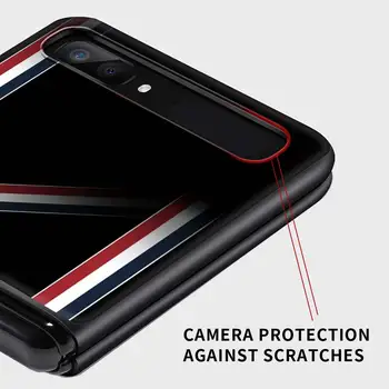 Prabangos Prekės ženklo Linija, PC Case for Samsung Z Apversti Kieto Plastiko Išmaniųjų Telefonų Maišelį Galaxy Z Apversti 5G Lankstymo Skaldymo Padengti Coque Shell